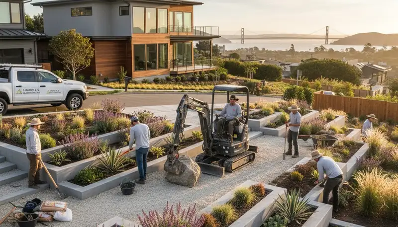 San Francisco, CA landscaping design services for residential and commercial outdoor spaces