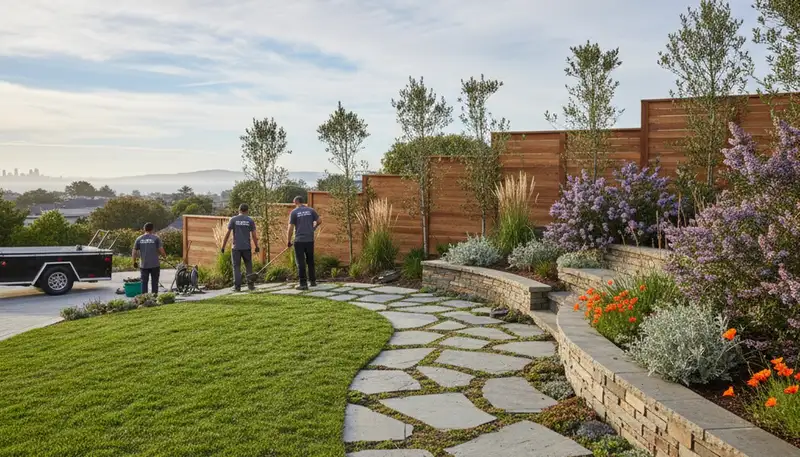 San Francisco, CA landscaping service for custom garden design and landscape installation