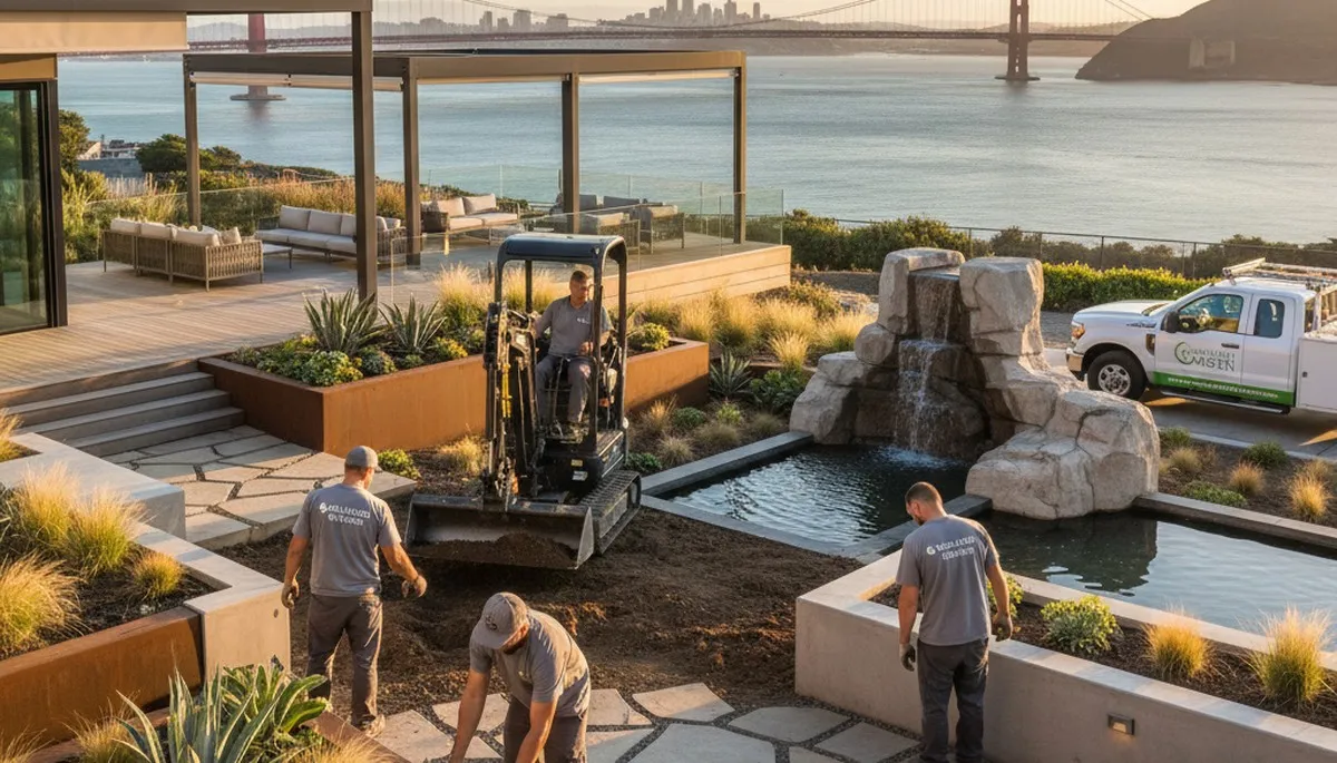 Landscaping team providing professional landscape design services in San Francisco, CA