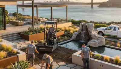 Landscaping team providing professional landscape design services in San Francisco, CA
